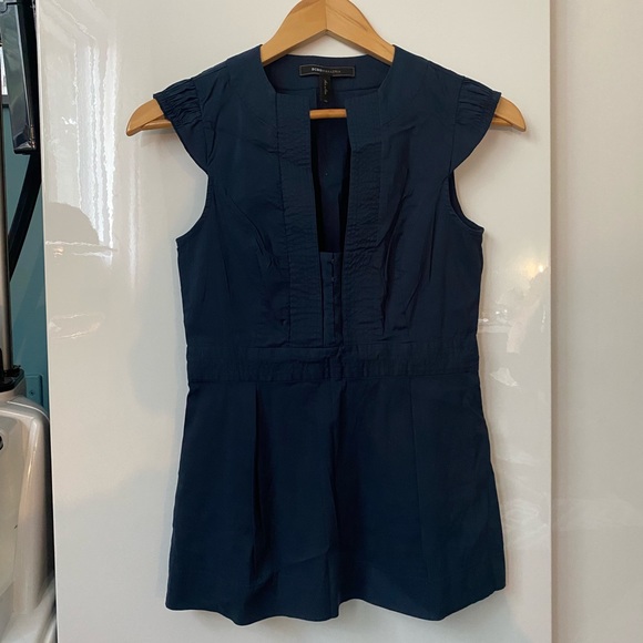 BCBG MaxAzria shirt navy blue size XS - Picture 2 of 9
